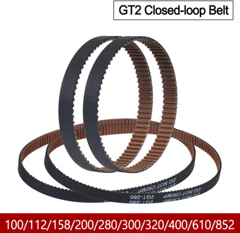 High Quality GT2 Closed Loop Timing Belt Rubber with Anti-Slip 2GT 6mm 110 280 852mm Synchronous Belts 3D Printers Parts