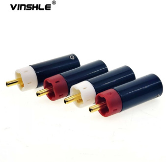 High Quality Hifi DIY Star Line Silver Plated / Gold Plated Tellurium Copper RCA Plug connector 2pairs 4pcs
