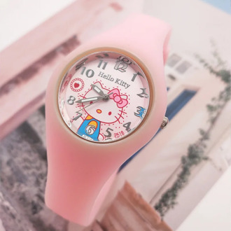 High Quality Kids Watch hello kitty children cartoon watch Children's cartoon watch fashion cute pupil watch cute silicone strap