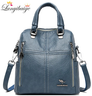 High Quality Leather Backpack for Women 2020 New Shoulder Bags Small Travel Backpack Fashion School Bags for Girls mochila