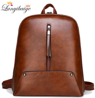 High Quality Leather Backpack Women Fashion School Bags for Grils Large Capacity Travel Backpack Shoulder Bags back pack mochila