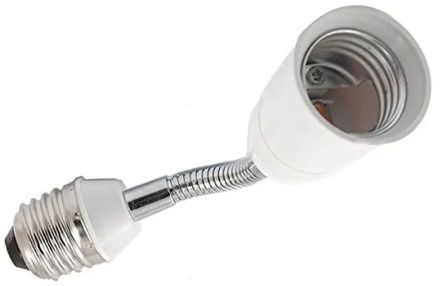 High Quality Lighting Accessories E27 to E27 Lamp Holder Converters Flexible Gooseneck Long Extension Bulb Socket Adapter AA