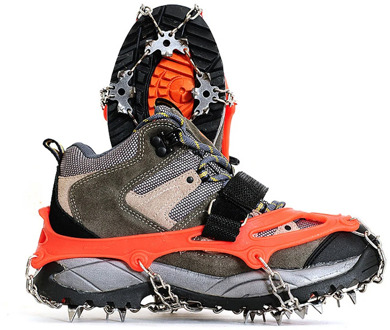 High quality outdoor mountaineering anti-skid crampons winter 16 tooth ice fishing snow shoes manganese steel anti-skid