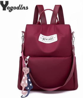 High Quality Oxford Backpack for Women High Capacity Anti-theft Zipper Travel Large Daypack cute pendant Rucksack Multi-use Bags