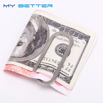 High Quality Paper Clip Metal Money Clips Creative Silver Stainless Steel Men and Women Banknote Clip Folder Holder