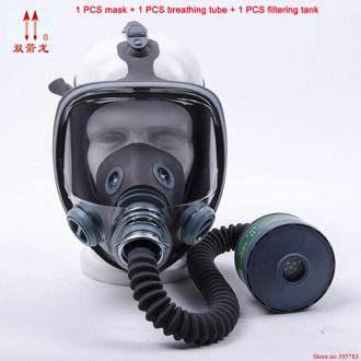 High quality respirator gas mask 3 interface sets fire control military pesticides gasmaske respirator mask
