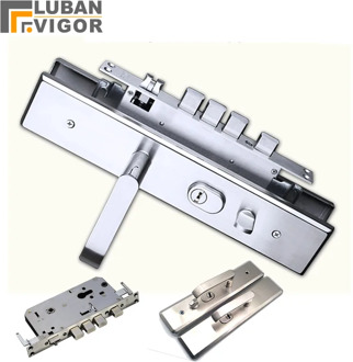 High quality, stainless steel security door lock panel handle and body,silent tongue,lock parts/accessories