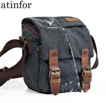 High Quality Waterproof Canvas Shoulder Messenger Men Flap Bag Small Vintage Camera Crossbody Bags for Man