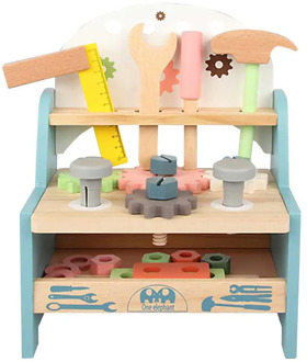 High Quality Wooden Workbench Montessori Toy Toddler Wood Building Set With Tools Early Education Toys For Kids Boys And Girls