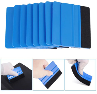 High Recommend 10Pcs Durable Blue Squeegee Felt Edge Scraper Car Decals Vinyl Wrapping & Tint Tools Wholesale Quick delivery CSV