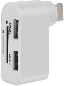 High Speed 3 Poorten USB 2.0 HUB Draaibare USB Desktop Splitter Adapter Voor Windows 98 98SE Voor Windows 2000 Voor windows ME wit