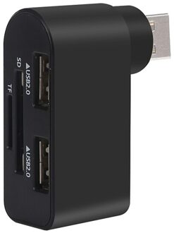 High Speed 3 Poorten USB 2.0 HUB Draaibare USB Desktop Splitter Adapter Voor Windows 98 98SE Voor Windows 2000 Voor windows ME zwart