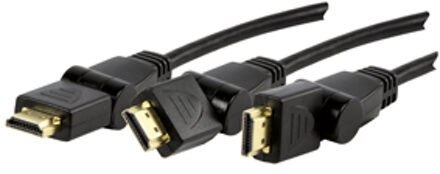 High speed HDMI kabel met 360 graden roterende pluggen
