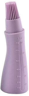 High Temperature Oil Brush Food Grade Silicone Baking Basting Barbecue Oil Bottle Brush Kitchen Brushes paars