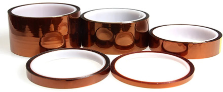 High Temperature Resistant tape Heat dedicated Tape Polyimide Adhesive Tape 4mm 7mm 10mm 12mm 20mm 25mm 35mmx100ft for 3d printe