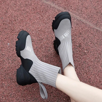 High Top knitting Sneakers Women Chunky Socks Shoes Comfortable Thick bottom Sport Trainers 2021 Spring Drop Shipping