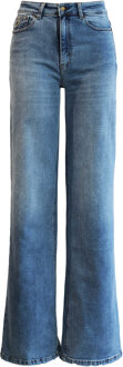 High w straight jeans Palzzo Blauw - 25,26,27,28,29,30,31,32,
