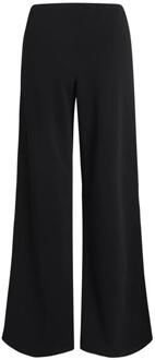 high waist loose fit broek zwart - S