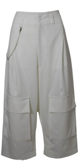High Wide Trousers High , White , Dames - Xs,2Xs