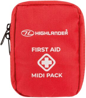 Highlander EHBO tas Midi pack 12-delig - rood