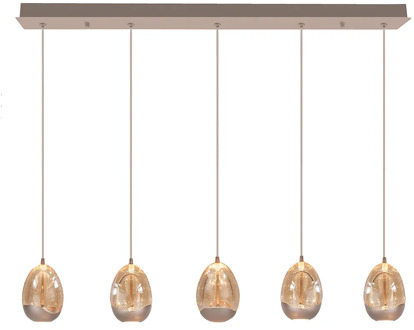 Highlight Hanglamp Egg 5 lichts L 108 cm champagne