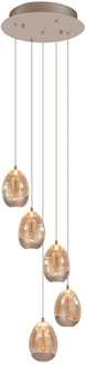Highlight Hanglamp Egg 5 lichts Ø 30 cm champagne