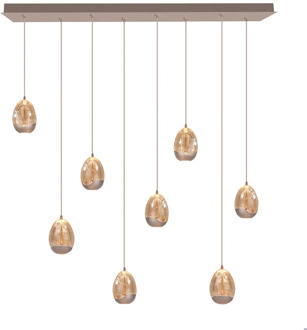 Highlight Hanglamp Egg 8 lichts L 115 x B 18 cm champagne