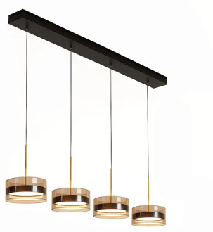 Highlight Hanglamp Enzo 4 lichts L 117 cm zwart