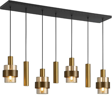 Highlight Hanglamp Marrone 7 lichts L 130 cm brons