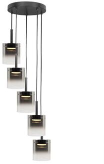 Highlight Hanglamp Salerno 5 lichts Ø 45 cm zwart