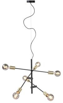 Highlight Hanglamp Sticks 6 lichts Ø 70 cm goud zwart