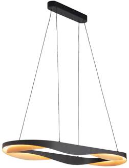 Highlight LED hanglamp Ascoli, 100 x 36 cm zwart/goud, metaal, dimbaar zwart, goud