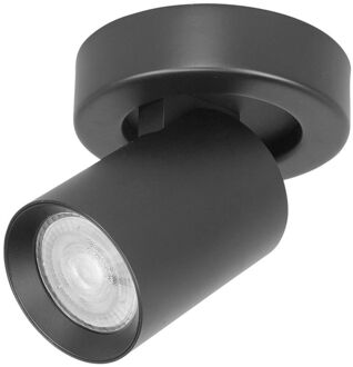 Highlight opbouwspot Oliver 1L rond - zwart