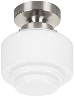 Highlight Plafondlamp Cambridge Wit Opaal Glans 15cm Zilver