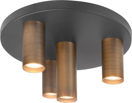 Highlight Plafondlamp Perugia 4 lichts Ø 35 cm brons zwart