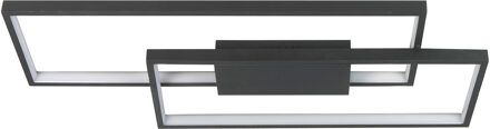 Highlight Plafondlamp Stretto rechthoek L 69 cm B 29 cm zwart