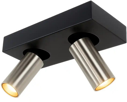 Highlight Spot Eliano 2 lichts L 24 cm zwart mat chroom