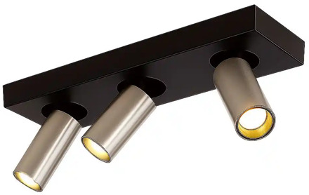 Highlight Spot Eliano 3 lichts L 36 cm zwart mat chroom