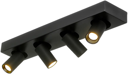 Highlight Spot Eliano 4 lichts L 48 cm zwart