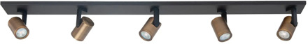 Highlight Spot HALO 5 lichts balk L 118 cm brons zwart