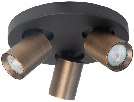 Highlight Spot Oliver 3 lichts rond brons zwart