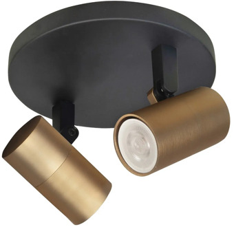 Highlight Spot Picollo 2 lichts Ø 15 cm incl mini GU10 zwart goud