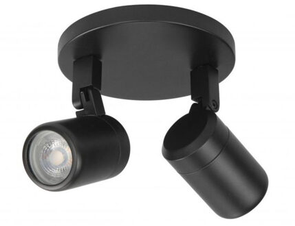 Highlight Spot Rain 2 lichts rond IP44 zwart