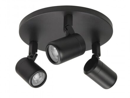 Highlight Spot Rain 3 lichts rond IP44 zwart