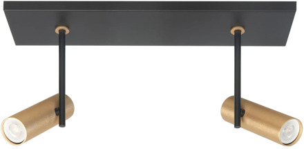 Highlight Spot Trend 2 lichts L 40 cm incl mini GU10 zwart goud