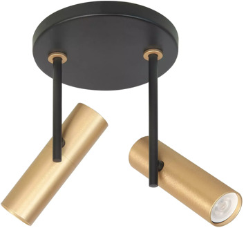 Highlight Spot Trend 2 lichts Ø 15 cm incl mini GU10 zwart goud