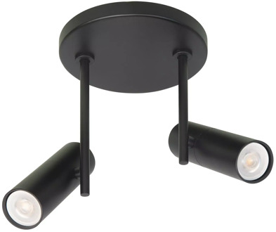 Highlight Spot Trend 2 lichts Ø 15 cm incl mini GU10 zwart