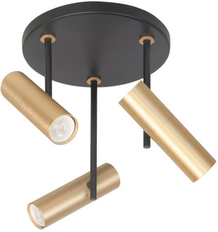 Highlight Spot Trend 3 lichts Ø 20 cm incl mini GU10 zwart goud