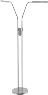 Highlight Vloerlamp Murcia- 2e kans - twee lichts H 145 cm mat chroom