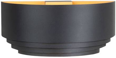 Highlight Wandlamp Elena, zwart, breedte 30 cm, aluminium, E14